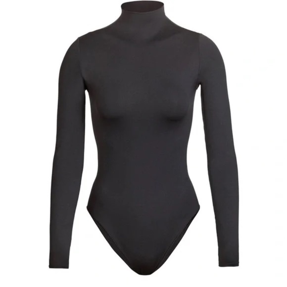 Skims Essential Mock Neck Long Sleeve Bodysuit XXS-XS - Picture 1 of 6